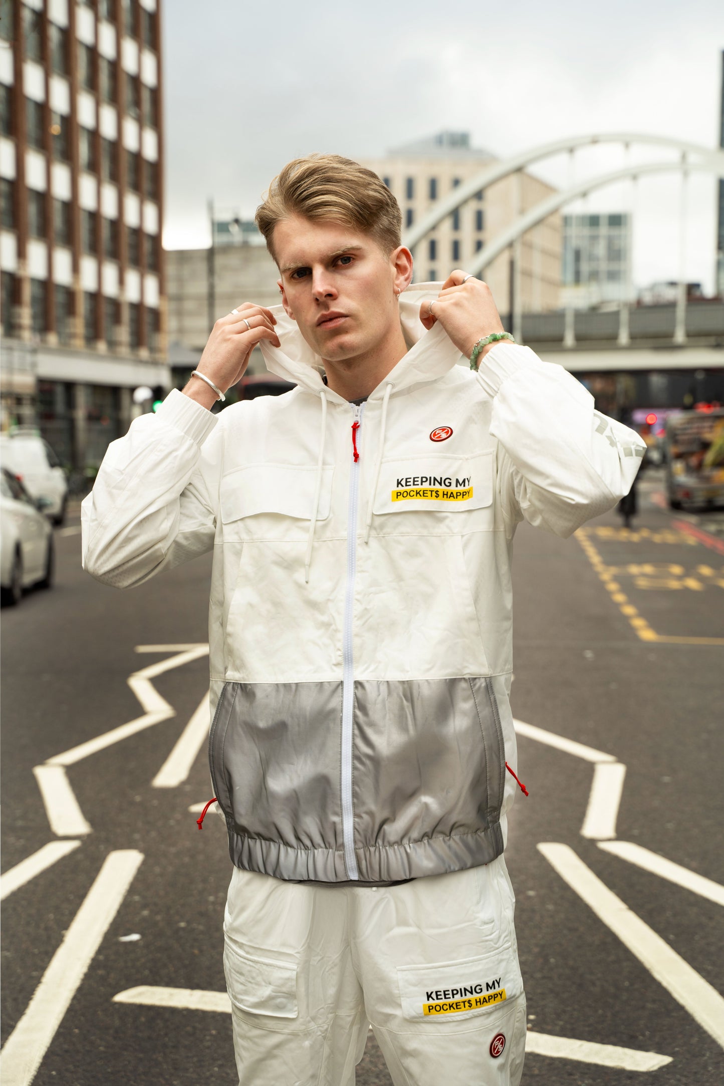 Happy Pockets Windbreaker Zip-Up Jacket