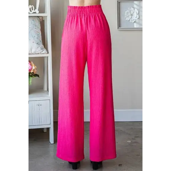 Front Tie Pants with Paperbag Waistband Plus Size.