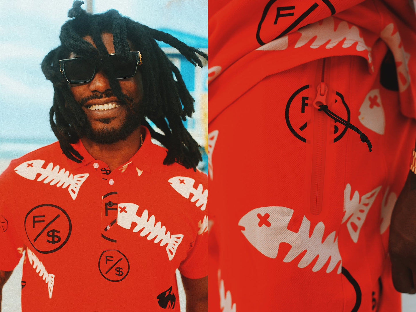 Fishscale Polo | Red