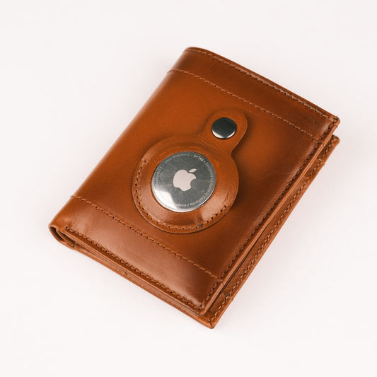 Glendo Apple AirTag Slot Leather Wallet | Handcrafted
