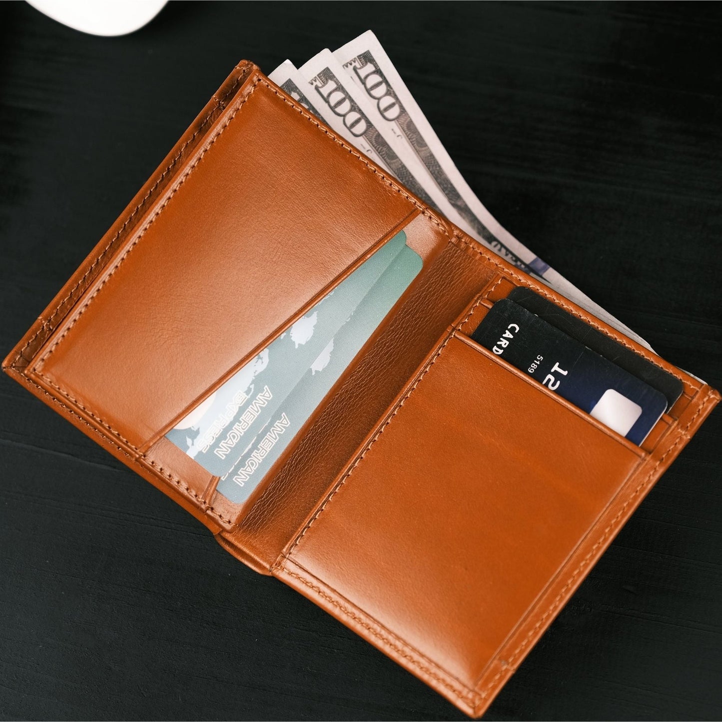 Glendo Apple AirTag Slot Leather Wallet | Handcrafted