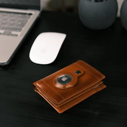 Glendo Apple AirTag Slot Leather Wallet | Handcrafted
