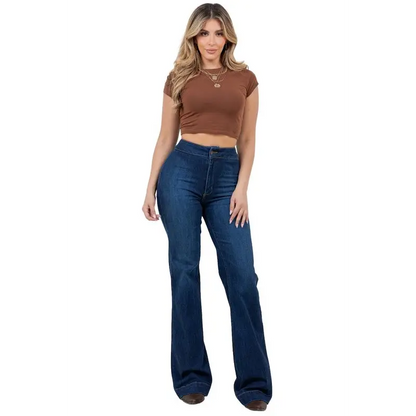 Harley Wide Leg Dark Blue Denim.