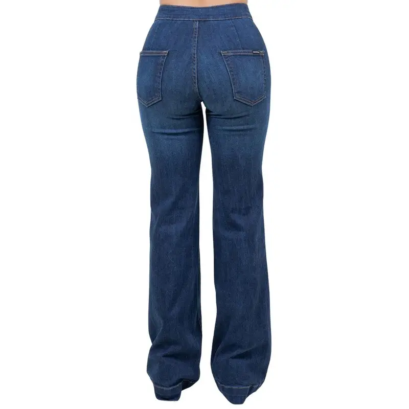 Harley Wide Leg Dark Blue Denim.