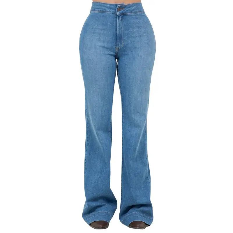 Harley Wide Leg Med Blue Denim.