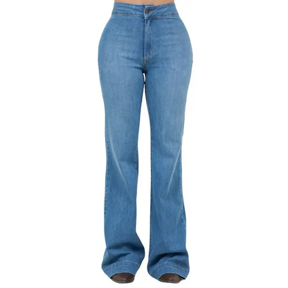 Harley Wide Leg Med Blue Denim.