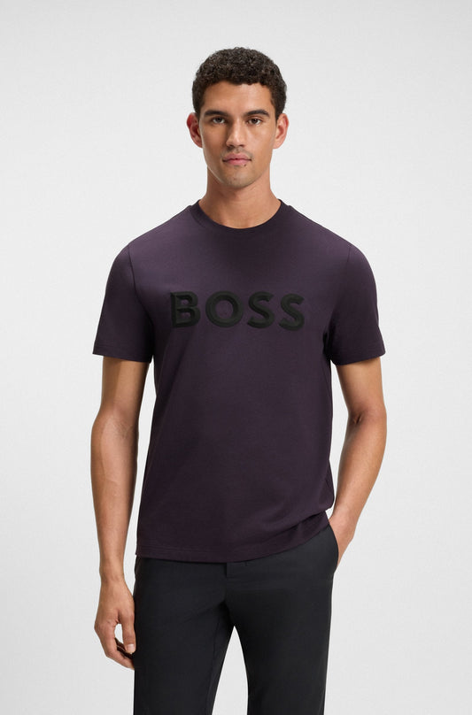 Green Iconic Zone Tee | Dark Purple