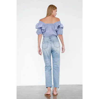 High Rise Mom Jeans.