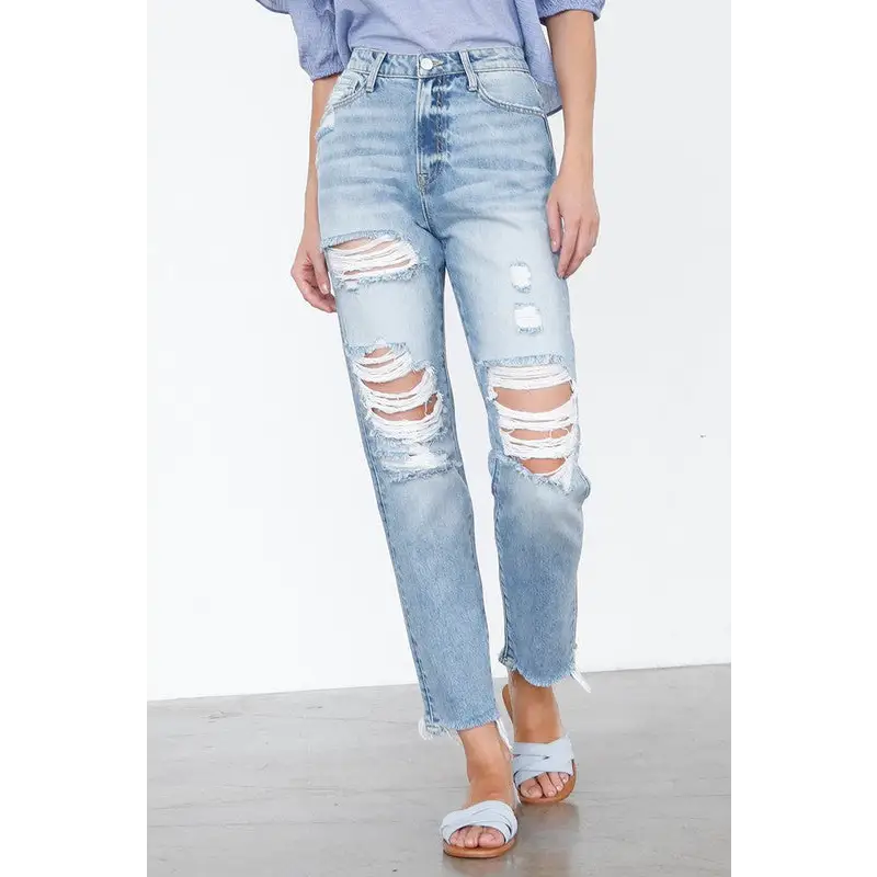 High Rise Mom Jeans.