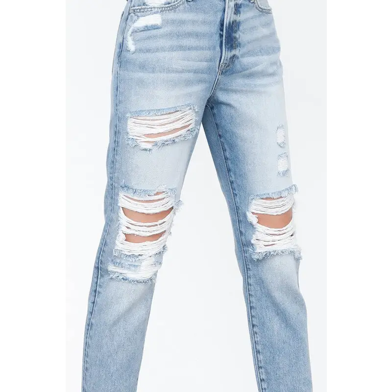 High Rise Mom Jeans.