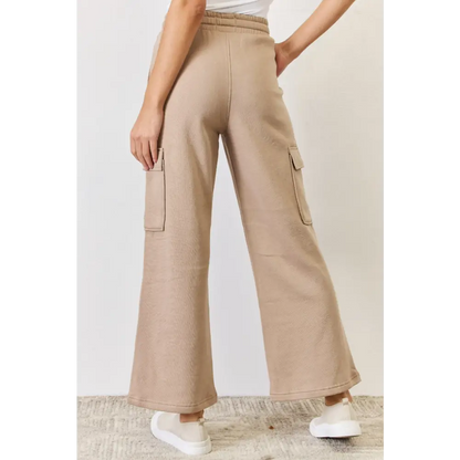 High Waist Cargo Wide Leg Pants.