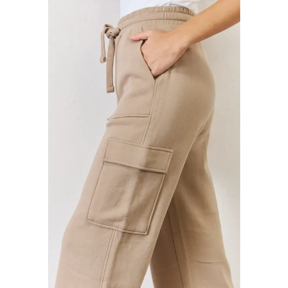 High Waist Cargo Wide Leg Pants.