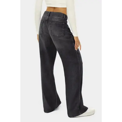 High Waist Wide Leg Jeans.
