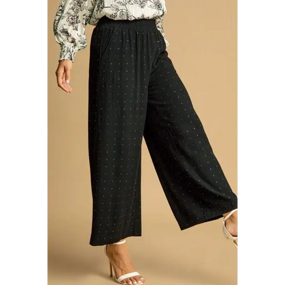 High Waisted Embellished Linen Pants.
