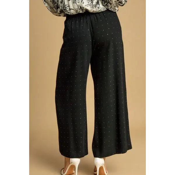 High Waisted Embellished Linen Pants.