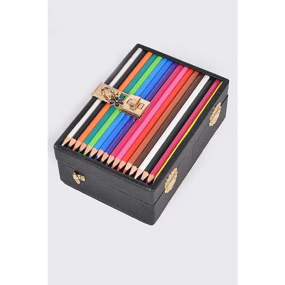 Iconic Locket Color Pencil Box Clutch.