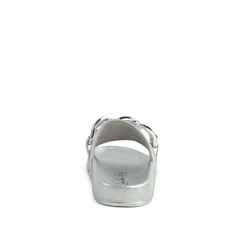 ISHTAR METALLIC CHAIN METAL SLID FLATS.