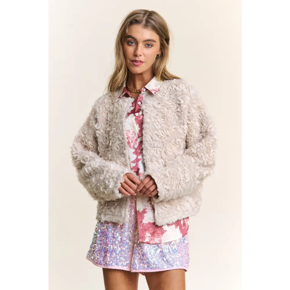 J.NNA Mixed Fabric Chic Jacket.