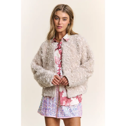 J.NNA Mixed Fabric Chic Jacket.