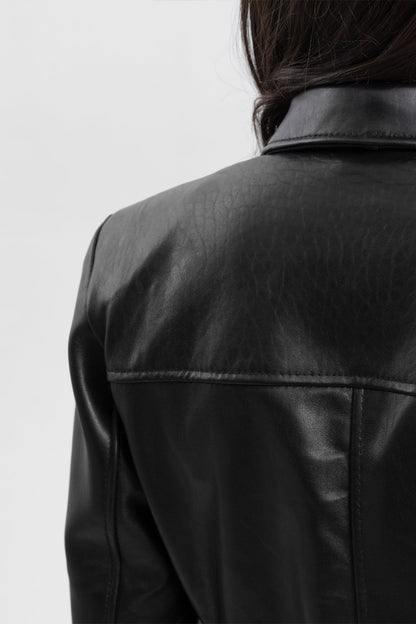 Janely Women's Fashion Leather Jacket