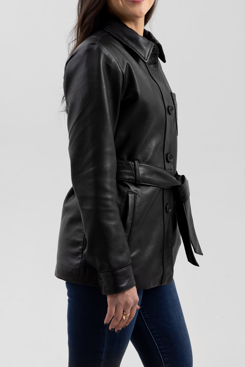 Janely Women's Fashion Leather Jacket