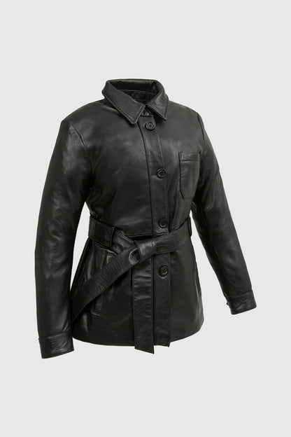 Janely Women's Fashion Leather Jacket