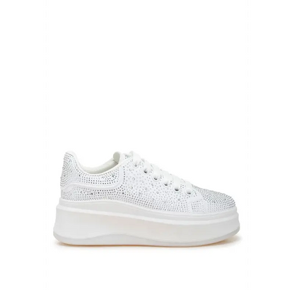 Jitter Bug Rhinestones Embellished Chunky Sneakers.