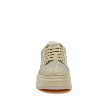 Jitter Bug Rhinestones Embellished Chunky Sneakers.