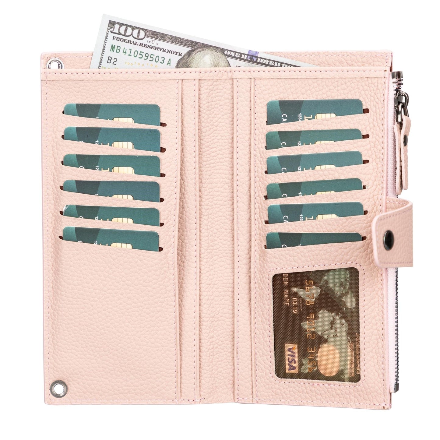 Kaycee Leather Women's Cell Phone Wallet with Strap