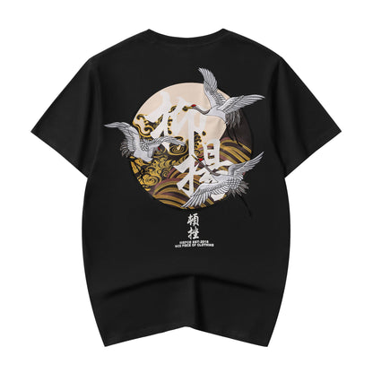 Movement of Cranes Embroidery Tee