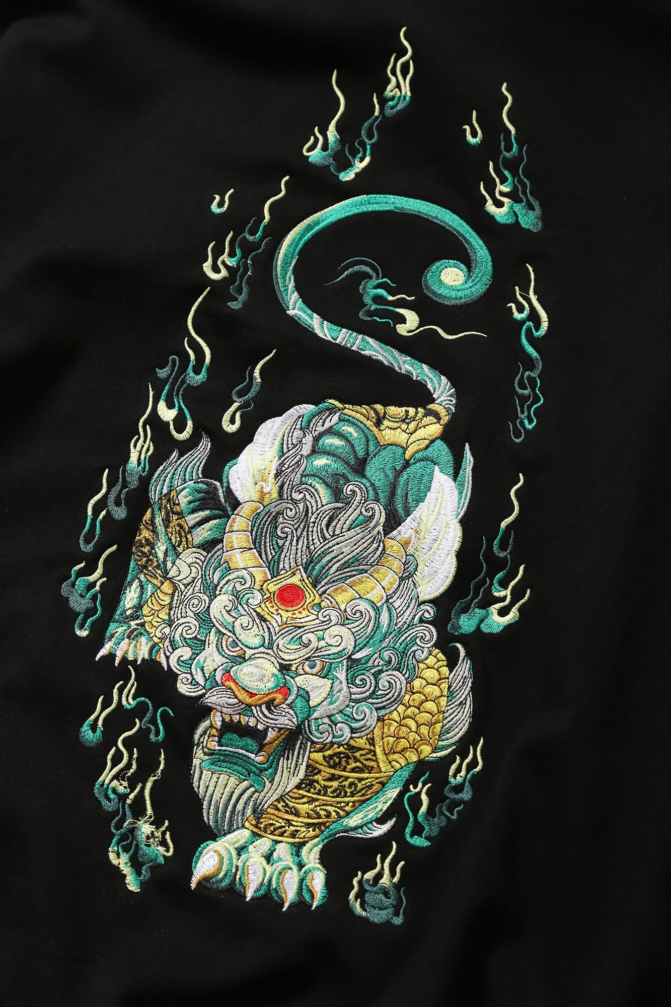 Emerald Kirin Embroidery Hoodie