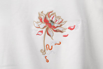 Blue Phoenix Embroidery Hoodie