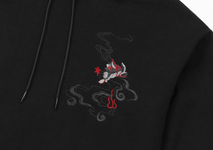 Striking Phoenix Embroidery Hoodie