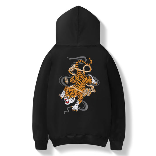 Rich Tiger Embroidery Hoodie