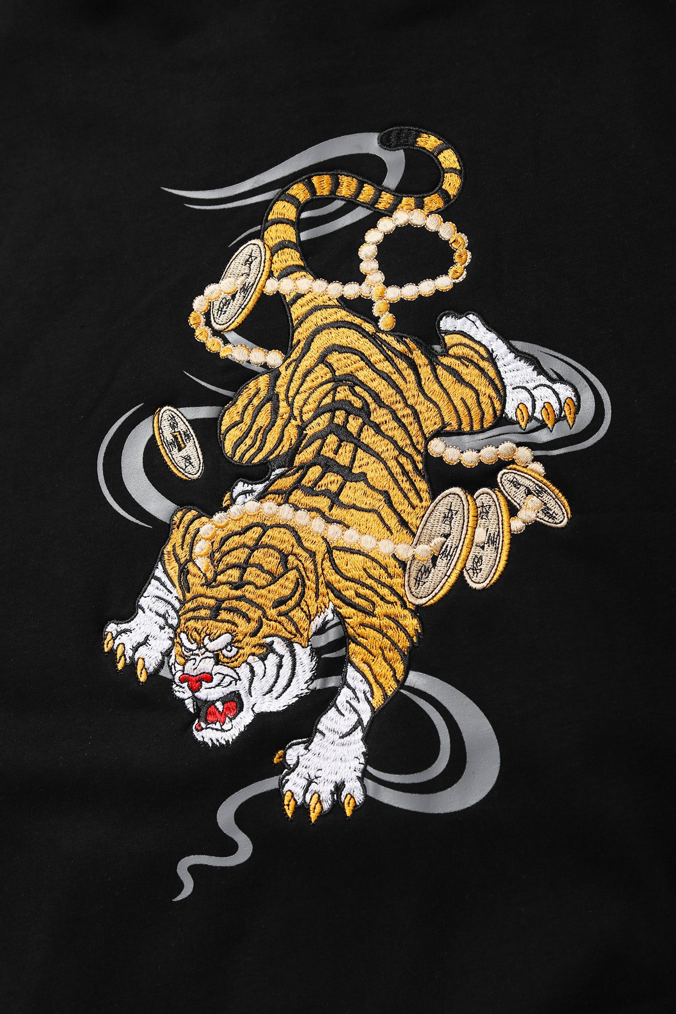 Rich Tiger Embroidery Hoodie