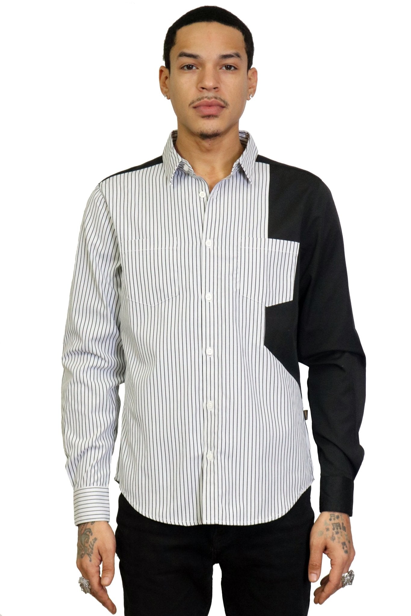 Kao Pinstripe Button Down Shirt