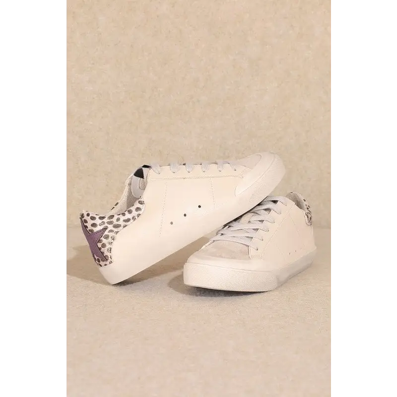 Lace Up Star Sneakers.