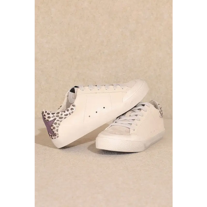 Lace Up Star Sneakers.