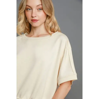 Lightweight Cropped Sweatshirt.