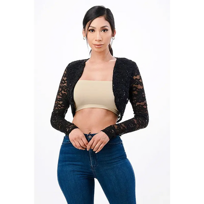 Long Sleeve Evening Lace Bolero.
