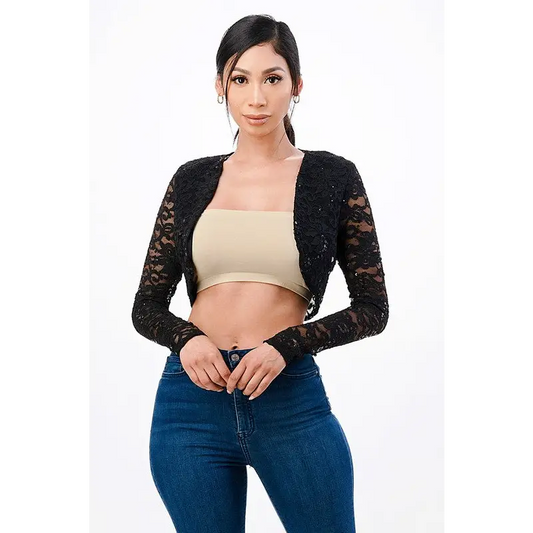 Long Sleeve Evening Lace Bolero.