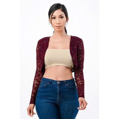 Long Sleeve Evening Lace Bolero.