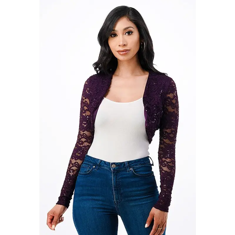 Long Sleeve Evening Lace Bolero.