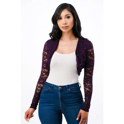 Long Sleeve Evening Lace Bolero.