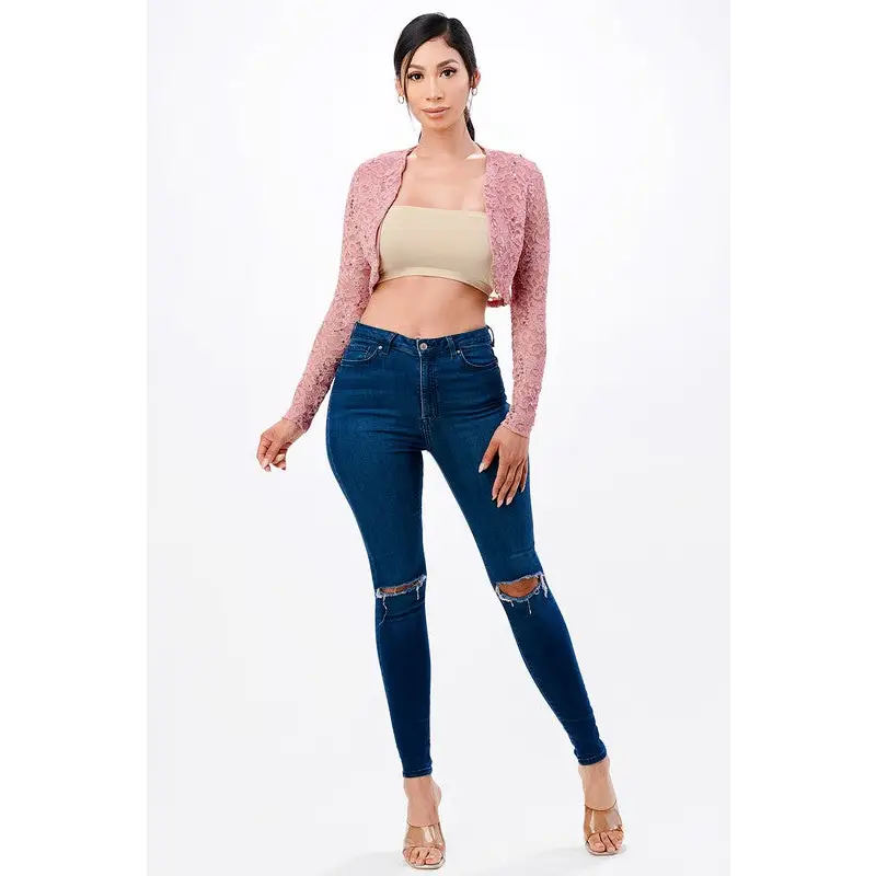 Long Sleeve Evening Lace Bolero.