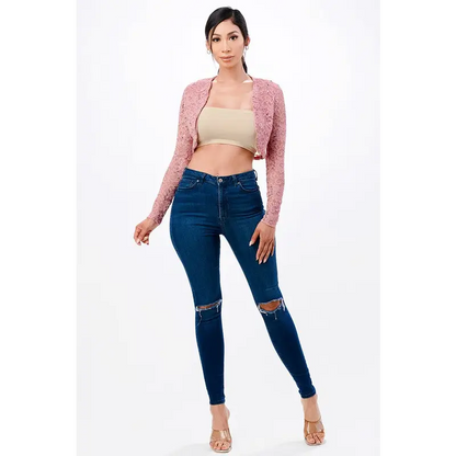 Long Sleeve Evening Lace Bolero.