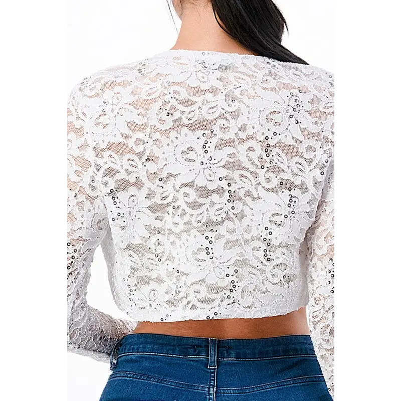 Long Sleeve Evening Lace Bolero.