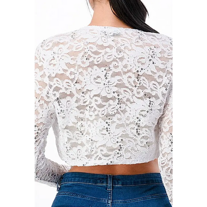 Long Sleeve Evening Lace Bolero.