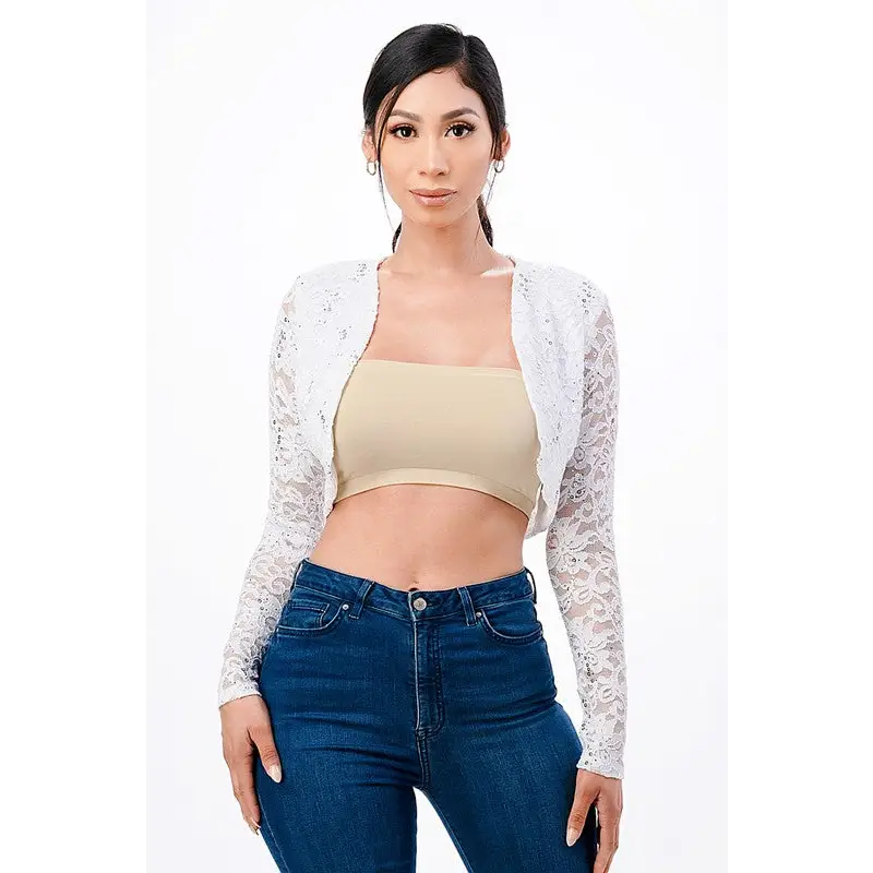 Long Sleeve Evening Lace Bolero.