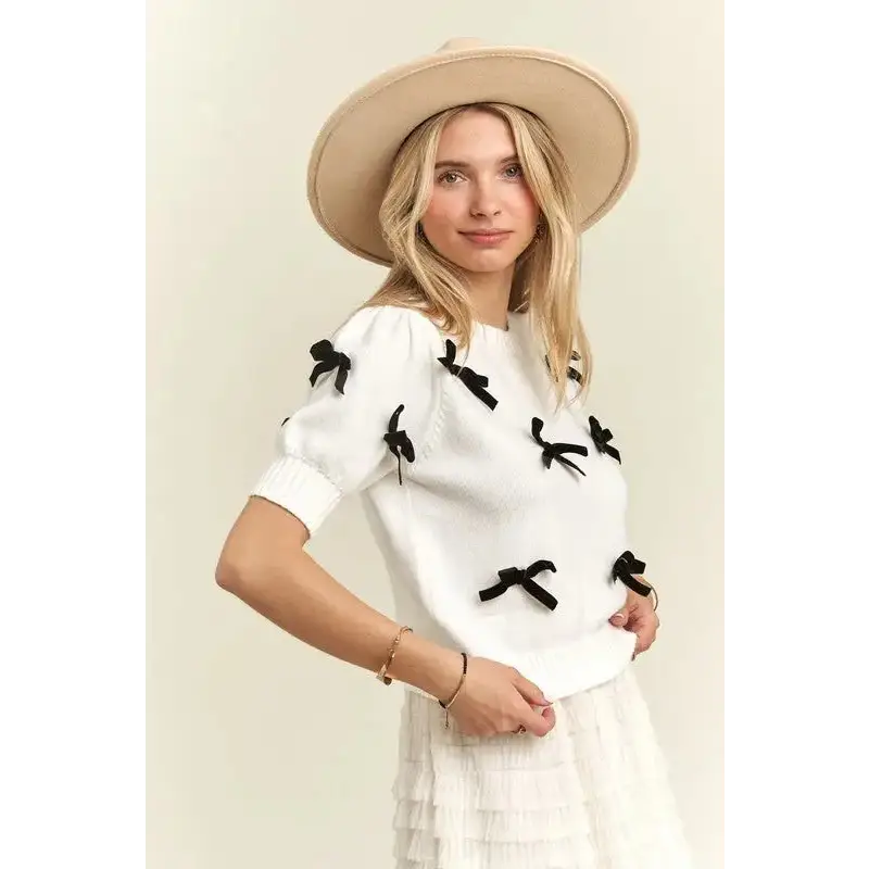 Lovely Bow Sweater Top.